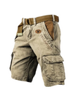FJØRNA men's multifunctional cargo shorts with multiple pockets, lightweight fabric, ideal for casual wear and outdoor activities.
