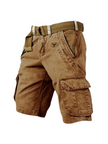 Lightweight men's cargo shorts with multiple pockets from FJØRNA, designed for comfort and versatility.