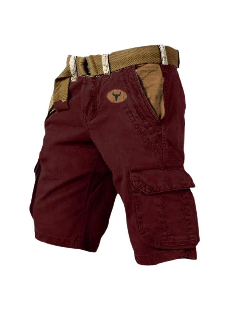 FJØRNA men's lightweight cargo shorts with multiple pockets, versatile design, perfect for casual wear and outdoor activities.