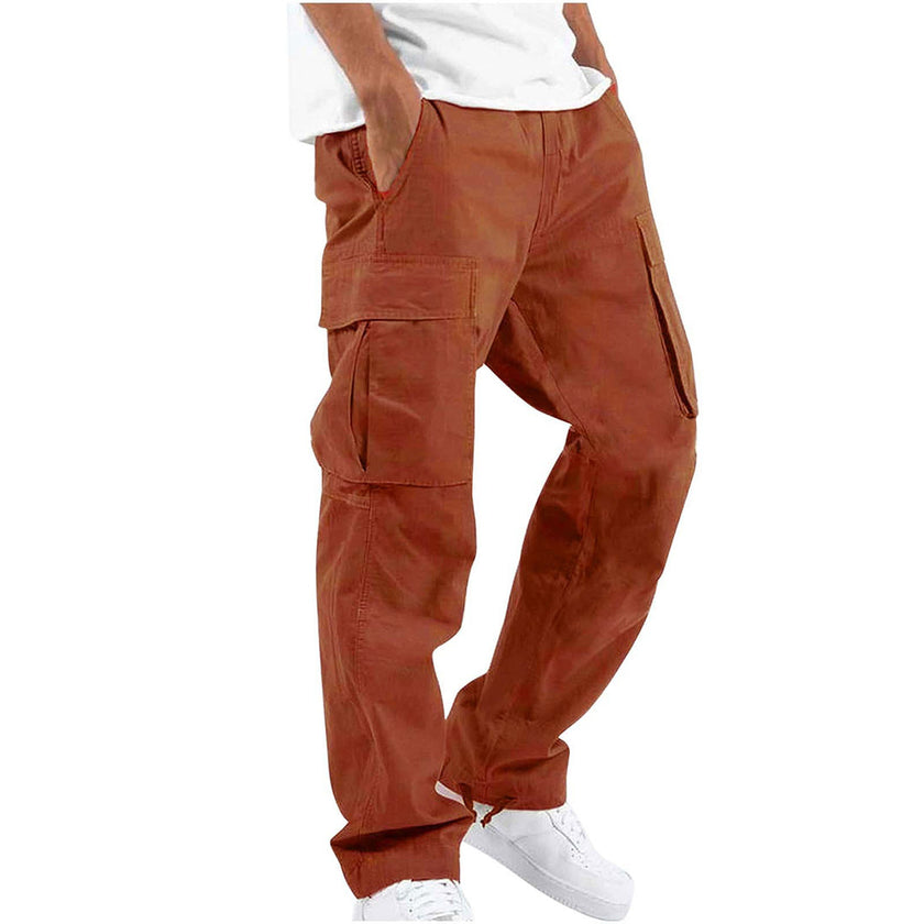 FJØRNA men's cargo pants with multiple pockets, featuring a versatile design and durable fabric for outdoor and casual wear.