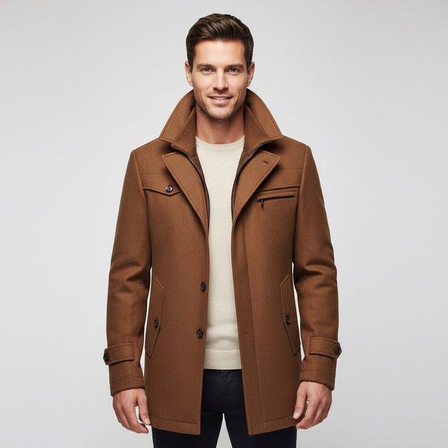 Wool Blend Business Coat 1