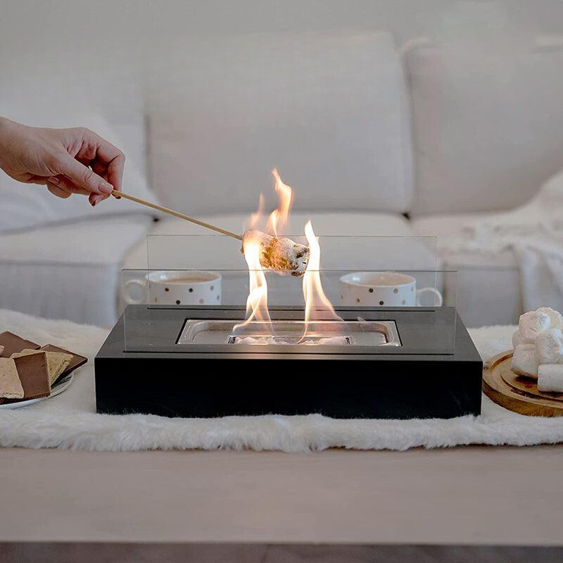 Timeless Elegance Tabletop Fireplace | Stylish Design & Ambient Illumination
