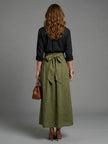 FJØRNA women's summer two-piece set featuring a high waist co-ord with stylish top and matching skirt in lightweight fabric.