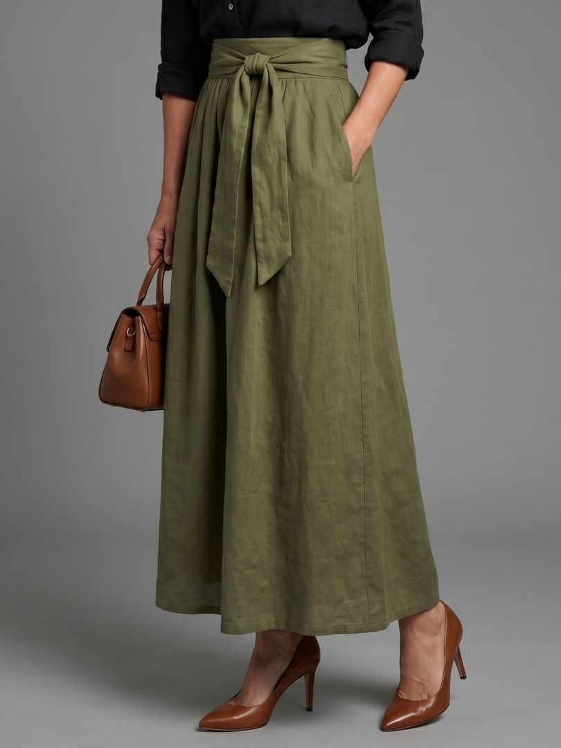 FJØRNA women's high waist summer two-piece co-ord set featuring a stylish crop top and matching skirt, perfect for warm weather.
