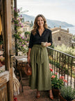 FJØRNA women's summer two-piece set featuring high waist co-ord with sleeveless top and matching shorts, casual and stylish.