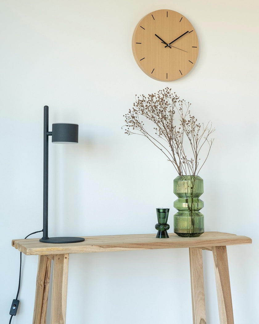 Adler | Natural Wood & Steel Wall Clock