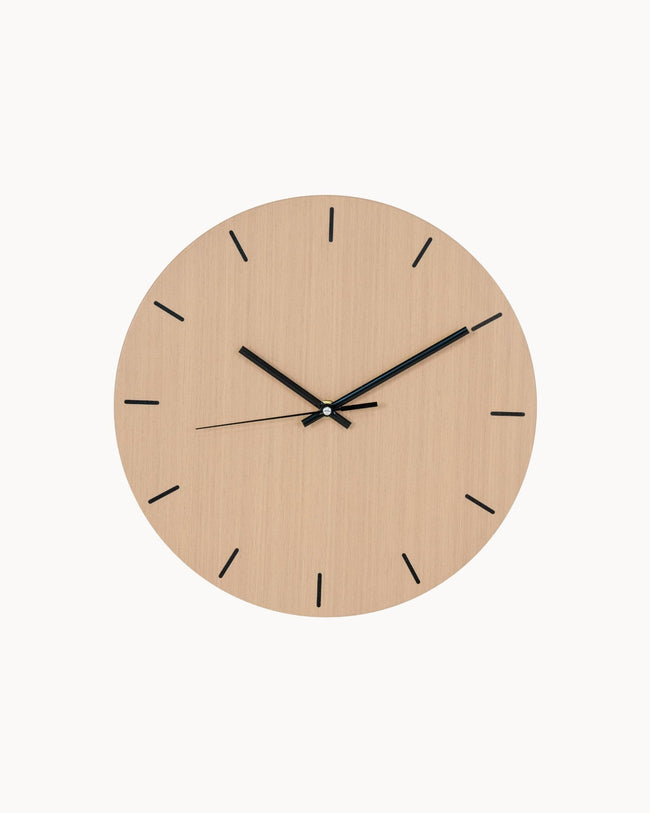 Adler | Natural Wood & Steel Wall Clock