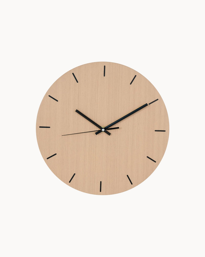 Adler | Natural Wood & Steel Wall Clock