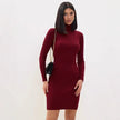Sophia – Winter Dress Women’s – Stylish Ribbed Knit | Sweater Dress - 1