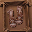 FJØRNA women's Italian leather sandals with adjustable straps and cushioned soles, showcasing stylish and comfortable footwear.