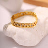 Ella | Bold 18K Gold Link Bracelet with Diamond Accents