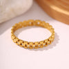 Ella | Bold 18K Gold Link Bracelet with Diamond Accents
