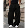 High Waisted Casual Trousers Black