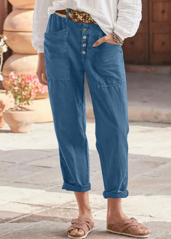 FJØRNA women's lightweight summer trousers, high waist, relaxed fit, breathable fabric, casual pantalons for warm weather.