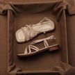 FJØRNA women's Italian leather sandals with adjustable straps and cushioned footbed for comfortable wear.