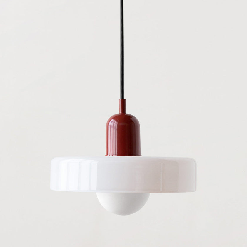 Colorful Glass Pendant Lamp with Adjustable Suspension