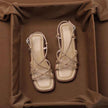 FJØRNA women's Italian leather sandals with adjustable straps and cushioned soles, stylish and comfortable for warm weather.