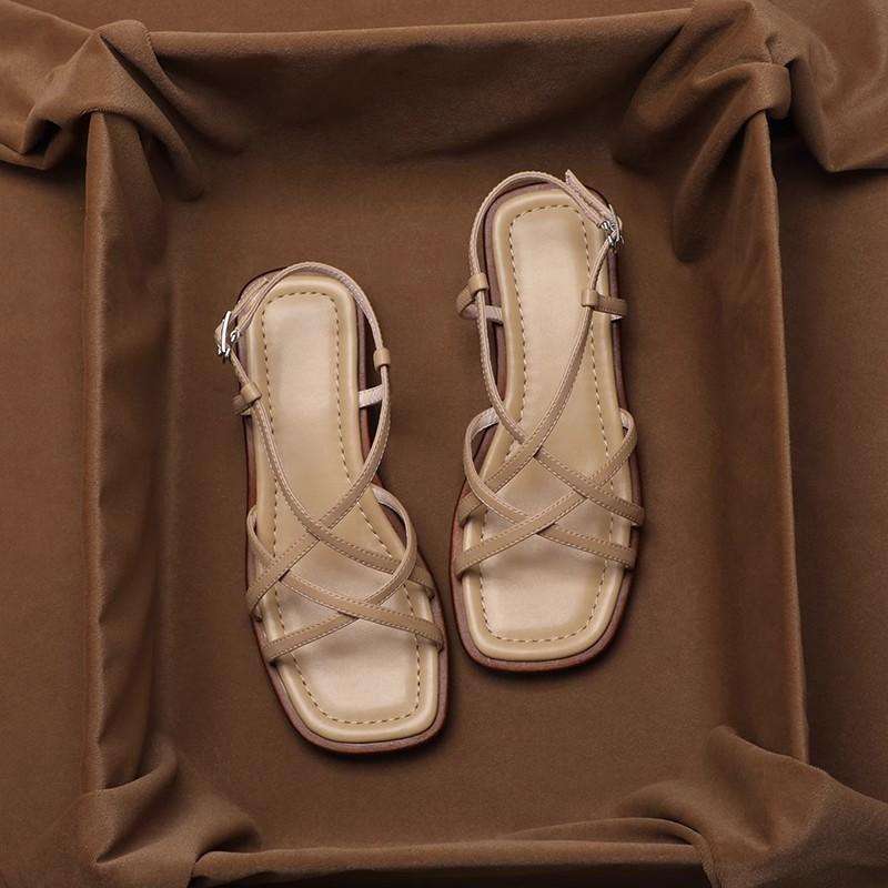 FJØRNA women's Italian leather sandals with adjustable straps and cushioned soles, stylish and comfortable for warm weather.