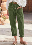 FJØRNA lightweight summer women's high waist relaxed fit breathable pantalons, shown in soft fabric and relaxed style.