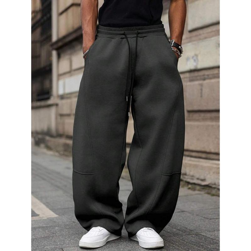 High Waisted Casual Trousers Black