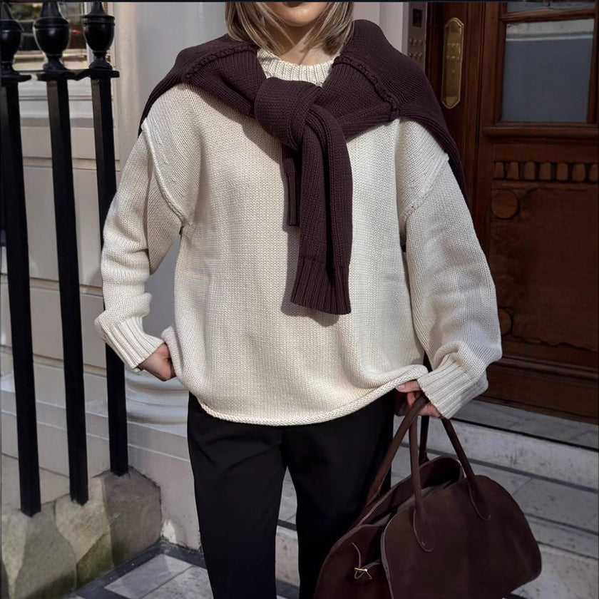 Casual Knitted Sweater White