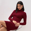 Sophia – Winter Dress Women’s – Stylish Ribbed Knit | Sweater Dress - 2