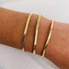 Clara | Elegant 14K Gold Herringbone Chain Bracelet