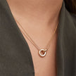 Lily | Dual-Tone Circle Necklace in 14K Gold & Silver