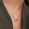 Lily | Dual-Tone Circle Necklace in 14K Gold & Silver