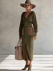 Green Long Sleeve Maxi Dress | Evening Dress