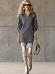 Grey Waffle Mini Dress | Casual Dress