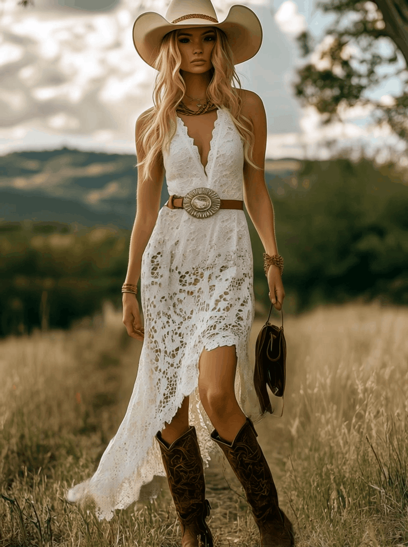 White Lace Maxi Dress | Casual Dress