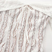FJØRNA off-shoulder lace maxi dress for women, elegant evening and formal wear with intricate lace details and flowing silhouette.