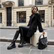 Andrea - Black Leather Winter Boots