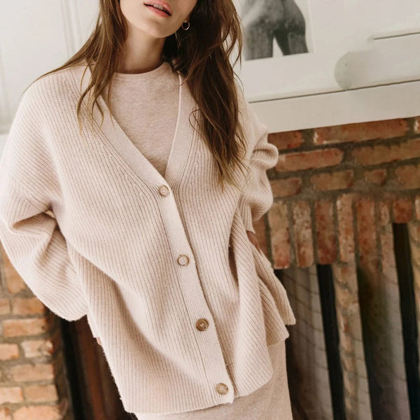 Soft Cashmere Cardigan Ivory - 14