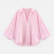 Lightweight women's summer blouse by FJØRNA, loose fit vacation shirt in soft fabric, shown in oversized fit with relaxed style.