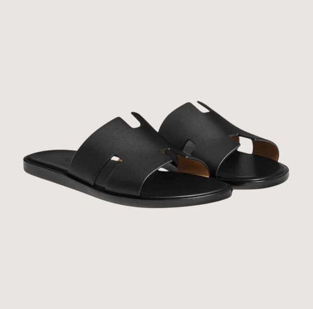 Men's Leather Slide Sandals – Classic Comfort and Style - 1