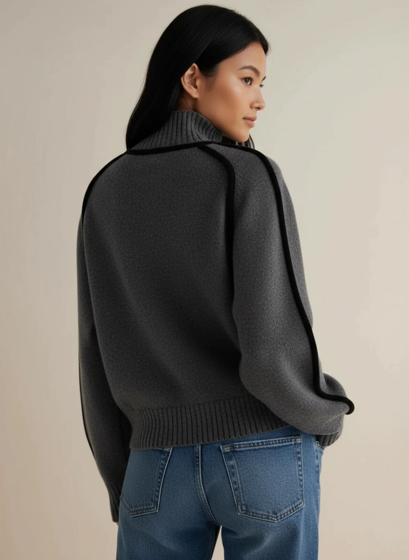 Elegant Knit Turtleneck Sweater - 18