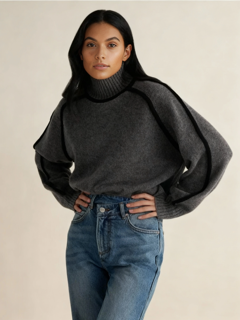 Elegant Knit Turtleneck Sweater - 15