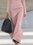 Pink V-Neck Maxi Dress | Evening Dress