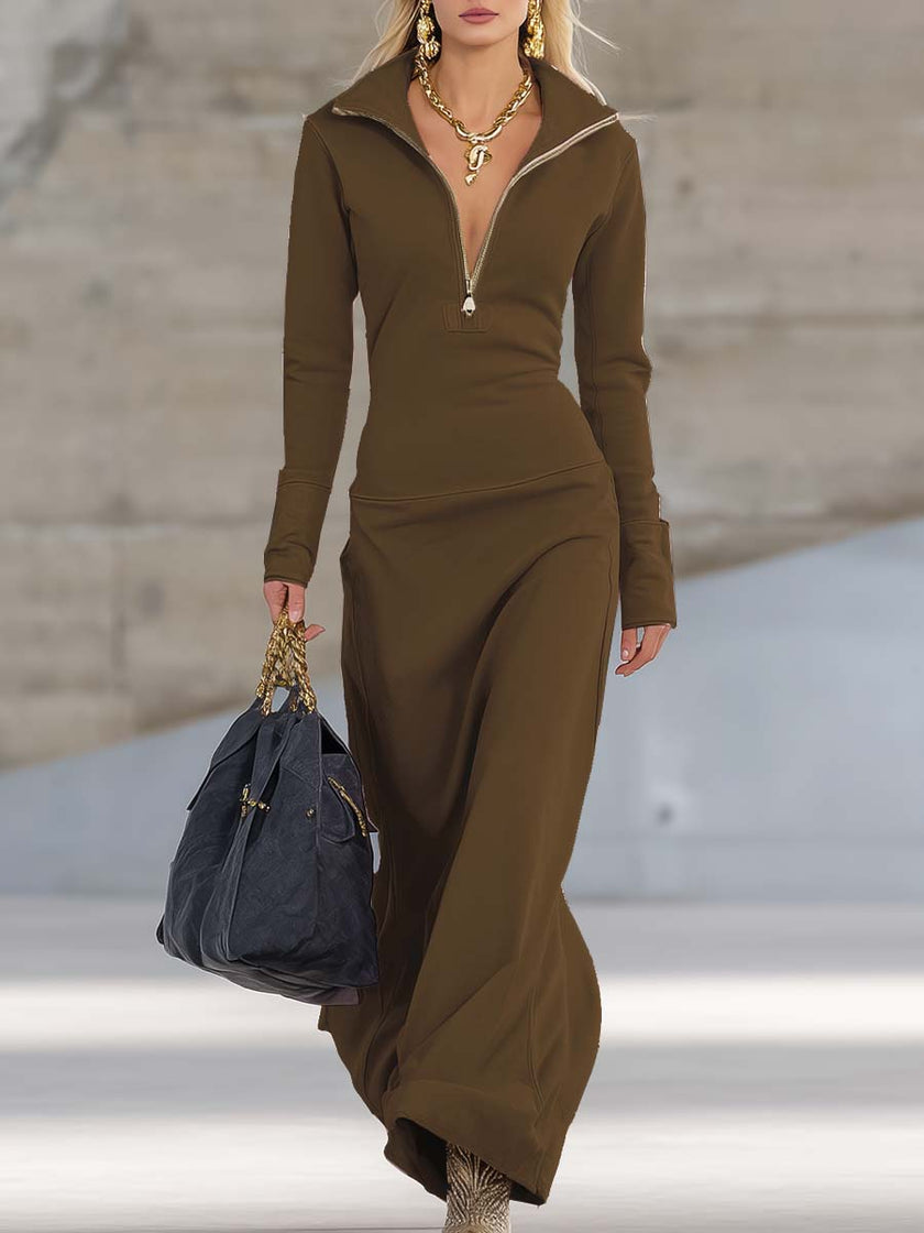 Pink V-Neck Maxi Dress | Evening Dress