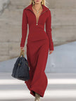 Pink V-Neck Maxi Dress | Evening Dress