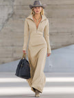 Pink V-Neck Maxi Dress | Evening Dress