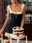 Pleated Hem Women's Mini Dress - Party & Day Style