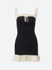 Pleated Hem Women's Mini Dress - Party & Day Style