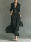 Pleated Maxi Dress For Women