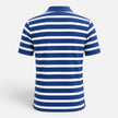 Men's FJØRNA striped polo shirt with breathable fabric, slim fit design, perfect for casual and smart occasions.