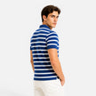 Men's FJØRNA striped polo shirt with breathable, comfortable fabric and slim fit design, perfect for casual style.