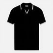 Men's slim fit summer polo shirt by FJØRNA, lightweight breathable knit fabric, casual style, in classic color.