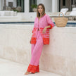 FJØRNA relaxed two-piece set with nautical and geometric graphic motifs, featuring comfortable fabric and stylish design.